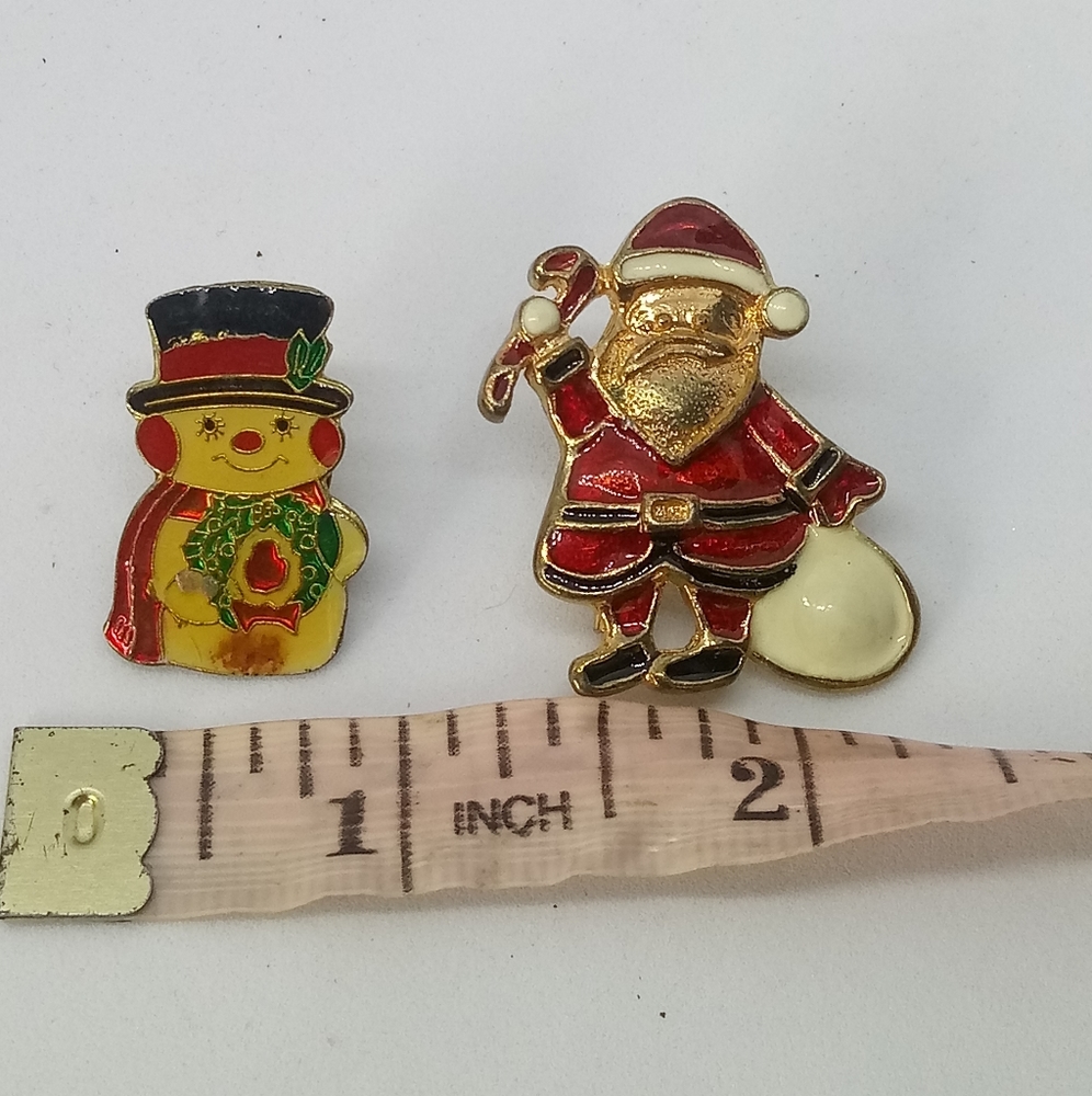 Vintage christmas brooch pins